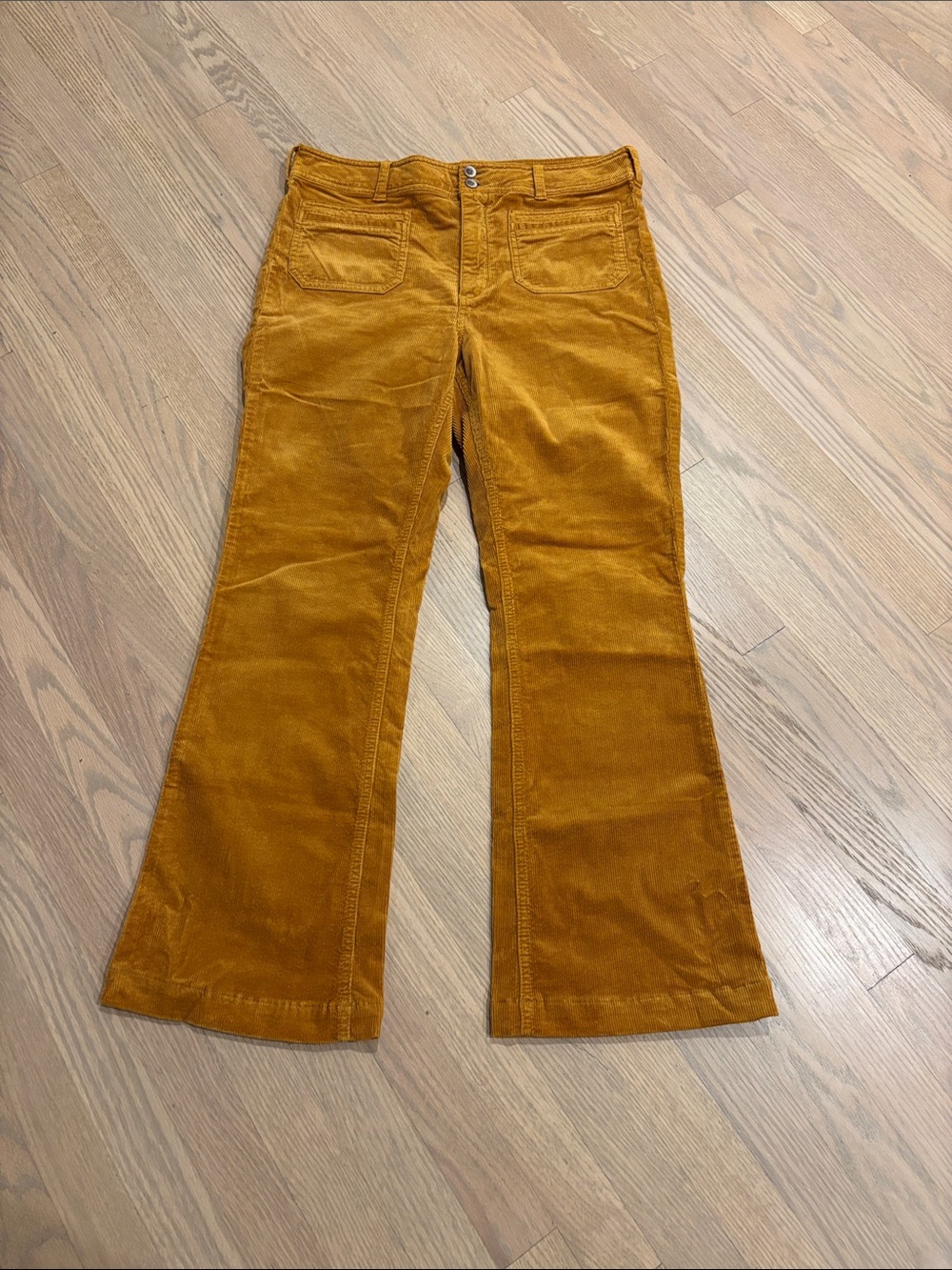 Pilcro Mustard Corduroy Boot Cut Pants